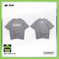 Sudd เสื้อคอกลมชาย oversize รุ่น Summer สีเทาอ่อน