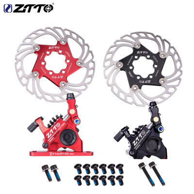 ZTTO Road Bicycle Mechanical Disc Brake Hydraulic Bike Disc Brakes Caliper Flat Mount Brakes Rotor 140 Wire Pull Disc Brake
