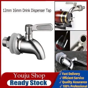 16mm Bar Wine Barrel Water Spigot Tap Beverage Dispenser Stainless Steel Spigot  Dispenser Jar Juice Drink