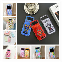 เคสแบบพับ Samsung Z 5 Z ฝาพับ3 Galaxy Z พลิก4เคส Samsung Z พับได้4ลายดอกไม้ดูดซับแรงกระแทกเคสยาง TPU แบบยืดหยุ่นสำหรับ Samsung Galaxy Z Flip 4