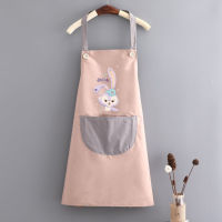 Summer Fashion Waterproof and Oil-proof Kitchen Special Comfortable Belt Simple Sweet and Cute Cartoon Pattern Apron