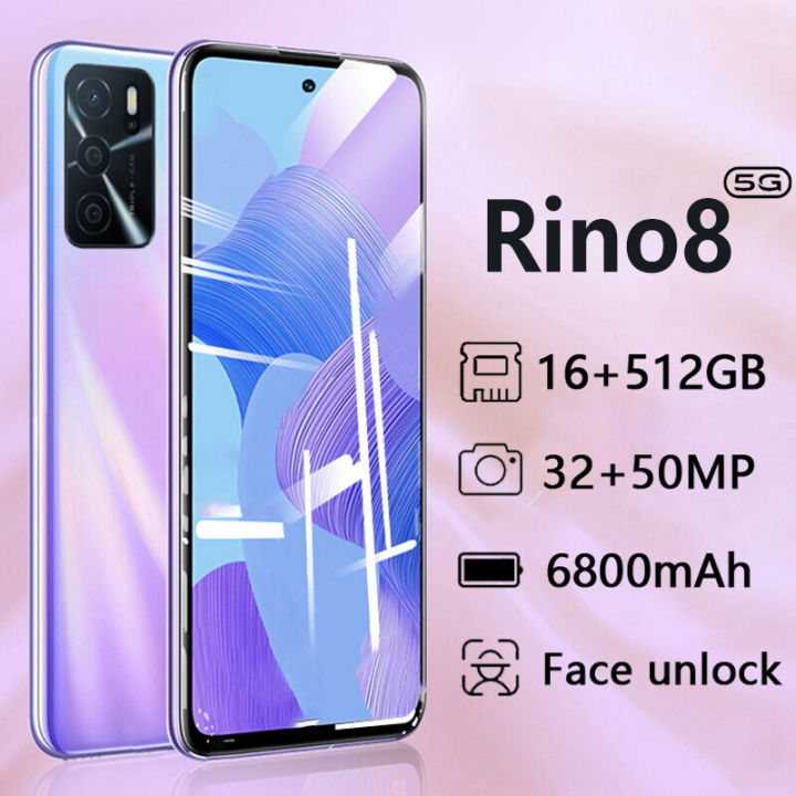 โทรศัพท์ ของแท้ Rino8 5G โทรศัพท์มือถือ 7.5