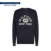 Tommy Hilfiger เสื้อสเวตเตอร์ผู้ชาย รุ่น MW0MW32667 DW5 - สีน้ำเงิน