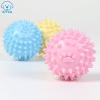 Pet Dog Toys Cat Puppy Sounding Toy Polka Squeaky Tooth Cleaning Ball TPR Training Pet Teeth Chewing Toy Thorn Balls Essories