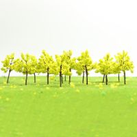 Holiday Discounts 50Pcs/100Pcs/200Pcs N TT Scale Model Trees 1:100 Iron Wire Trees Autumn Green 4Cm Railway Layout R4020