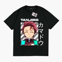 เสื้อยืดลำลองฤดูร้อน เสื้อยืด DEMON SLAYER KIMETSU NO YAIBA TANJIRO KAMADO เสื้อยืดคอตตอนฤดูร้อน S-5XL