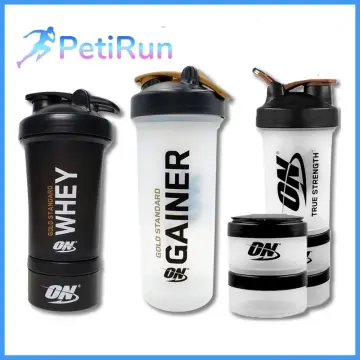 3 Layers Shaker Protein Bottle 550ml Whey Powder Shaker Cup Cute