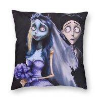 [Heimi Department Store] ฮาโลวีนภาพยนตร์ Corspe เจ้าสาวเบาะครอบคลุมโซฟาตกแต่ง Ghost Tim Burton Square หมอน40x40