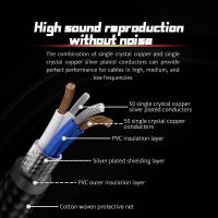 TODN HIFI1 Pair silver plated occ Stereo RCA Cable High-performance Premium Hi-Fi Audio cable 2RCA to 2RCA Interconnect Cable