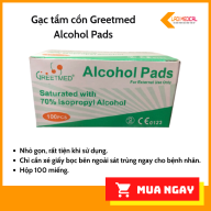 Gạc Tẩm Cồn Alcohol Pad Greetmed hộp 100 miếng thumbnail