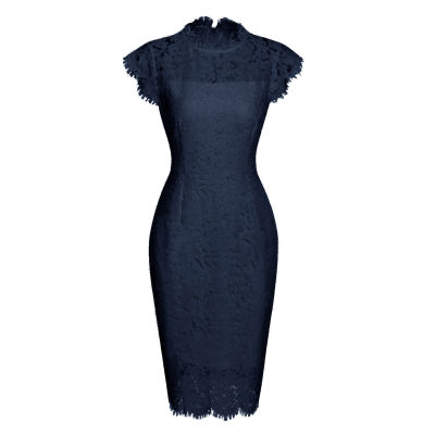 4-Colors Lace Cocktail Dress Women Sleeveless Slim Sexy V-Neck Bodycon Club Pencil Gown Ladies Elegant Party Dresses Work Dress