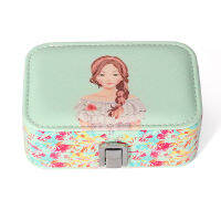 2020 New Creative Design Fashion Korean Cute Cartoon Beauty PU Leather Jewelry Organizer Box Lovely Suitable For Young Girl