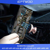 EPTWOO สำหรับ Samsung Galaxy A13 A14 A34 A54 A04S A23 A53 A33 A32 A52S A52 A72 A22 A12 A03S A02S A02 เคสโทรศัพท์ระดับทหารป้องกัน Camouflage เคสไฮบริดมีขาตั้งกันกระแทกสองชั้นปลอกทนทานฝาหลัง BYMC-01