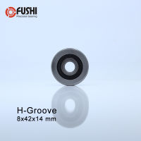 H Groove Bearing ( 1PC ) 8*42*14 mm Steel Bearing Rollers H87 Slide Guide Door Window Silent Bearings U Wheel Pulley