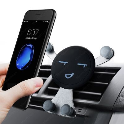 Car Phone Holder Air Vent Clip Smartphone Stand Gravity Support Mount For iPhone Huawei SamsungXiaomi Universal GPS Stand In Car Car Mounts