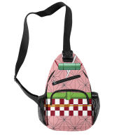 Hip Hop Anime Demon Slayer BoysGirls Chest Bags Oxford Waterproof Outdoor Sports Travel Crossbody Bags Teenage Shoulder Bags