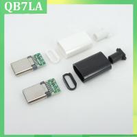 QB7LA Store TYPE C USB 3.1 24 Pin Male Plug Welding Connector Adapter with Housing Type-C Charging Plugs Data Cable Accessories Repair