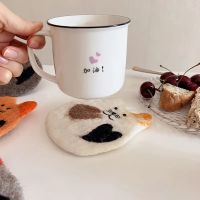 【CC】 1Pcs Hamster Coaster Wool Felt Anti-scald Absorbent Insulation Cup