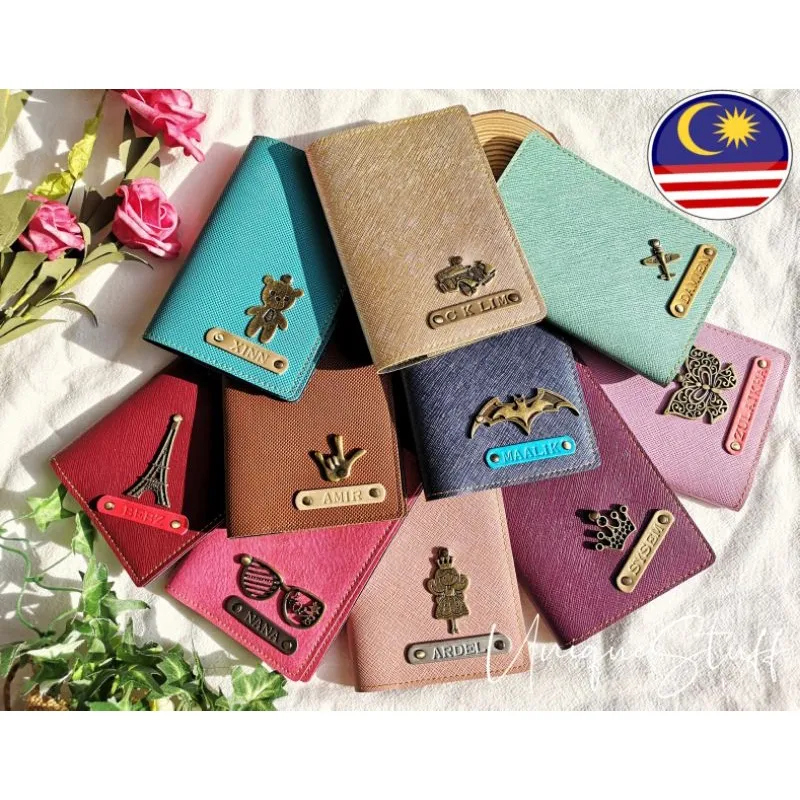  Personalized Passport Holder with Name and Charm