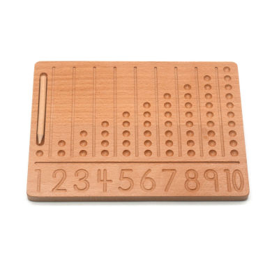 (ร้อน) Montessori ของเล่นเด็กตัวอักษรตัวเลขการเรียนรู้ของเล่นเด็ก Fine Motor Board Double Side ไม้ตัวอักษร Tracing Board D1444H