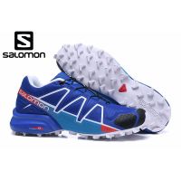 RT 2023 HOT 【Original】 Salom0n Speed-Cross-4 Professional รองเท้าเดินป่ากลางแจ้งรองเท้ากีฬา Royal Blue Sky 40-47