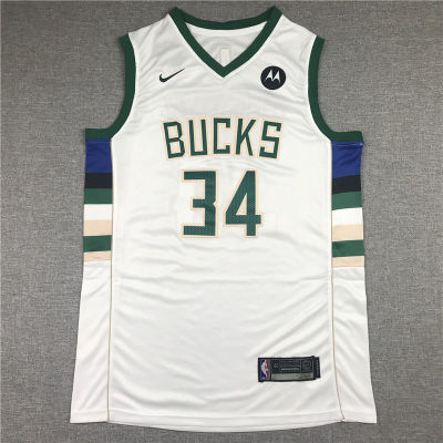 Ready Stock Most Popular NBA͛ Alphabet Bucks Team Uniform No. 34 Jersey Adetukun Basketball Suit Mens And Womens Training Sportswear Vest