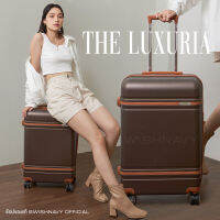 SWISHNAVY กระเป๋าเดินทางล้อลาก รุ่น The Luxuria S01 ขนาด 20 24 28 นิ้ว วัสดุ PC คาดด้วยสายหนัง สวยเรียบหรู รุ่นพรีเมี่ยม หิ้วขึ้นเครื่องบินได้