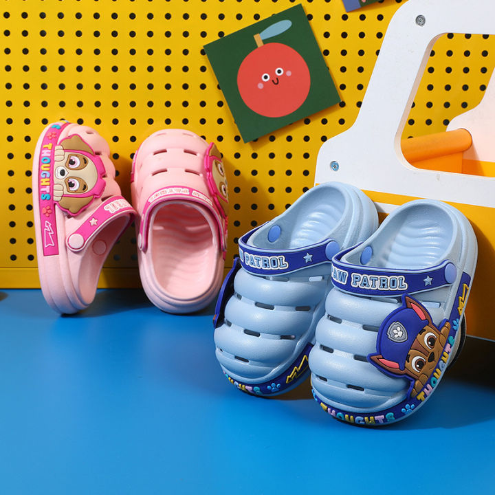 papatrol-รองเท้าแตะเด็กลายการ์ตูนสำหรับเด็กชายและเด็กหญิง-รองเท้าแตะกันลื่นรองเท้าแตะสำหรับใส่ในบ้าน
