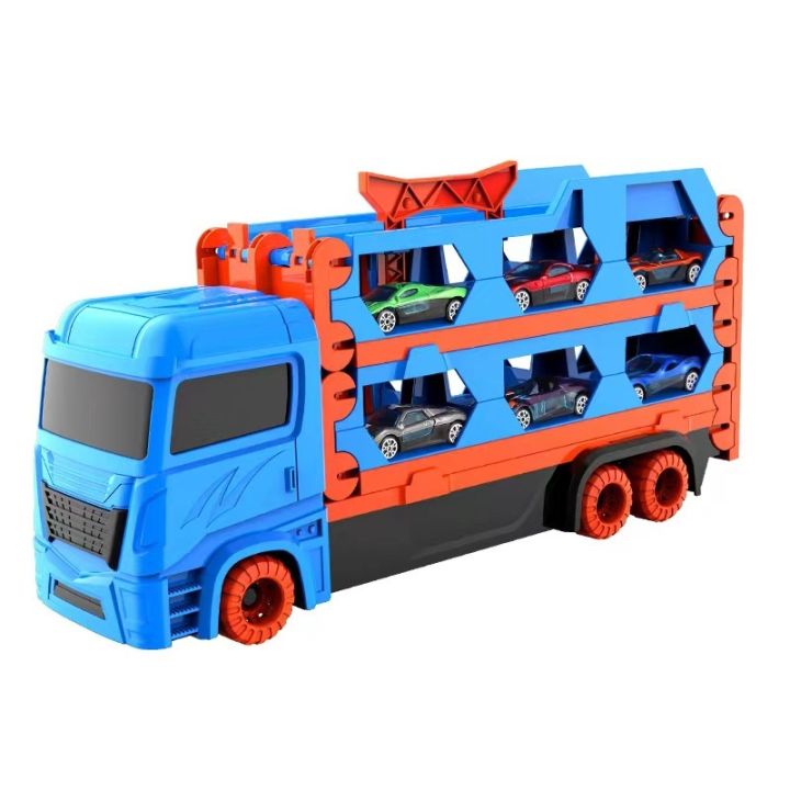 caminh-o-transportador-do-carro-brinquedos-mega-hauler-caminh-es-para-crian-as-alloy-trolley-tr-s-camadas-deformado-truck-transporter