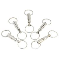 5Pcs/Set Outdoor Removable Keychain Premium Quick Release Keyring Handy Detachable Keychain Camping Equipme with Two Split Rings