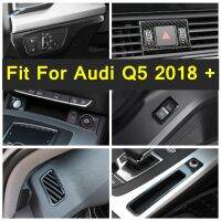 Warning Light Alert Push Button Cover Trim Rear Trunk Door Control Panel For Audi Q5 2018 - 2022 Car Refit Garnish Accessories