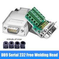 ❦✔۩ 1pc DB9 Solder-free Connector Metal Shell 9-pin RS232 COM Serial Port Plug D-SUB 9 Pin Male Female Breakout Terminal Connectos