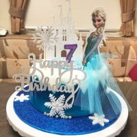 1/2pcs Frozen Elsa Princess Theme Cake Cupcake Toppers Cake Flag Girls Birthday Party Decoration Anniversaire Cake Supplies