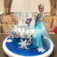 【YF】 1/2pcs Frozen Theme Toppers Flag Birthday Decoration Anniversaire Supplies