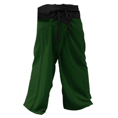 Black and Green สวยงามแน่แท้ ใส่สบายไม่ร้อน ทะมัด ทะแมง กางเกงเลผ้าฝ้าย ทูโทน 2 สี ดำเขียว