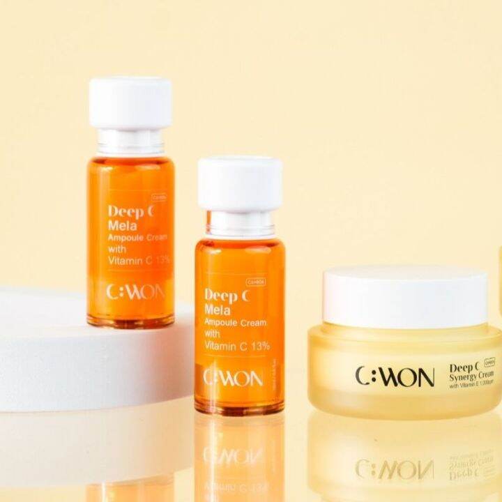 CWON(ซีวอน) Mela Ampoule Cream 15ml 2 ขวด & CWON Deep C Synergy Cream