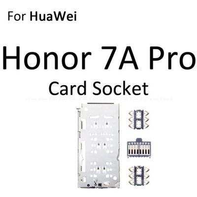 【☊HOT☊】 anlei3 ช่องใส่ซิมการ์ดช่องเสียบถาดเครื่องอ่านตัวเชื่อมต่อ Adapter Micro Sd ที่ใส่อะไหล่สำหรับ Huawei Honor 7a Pro