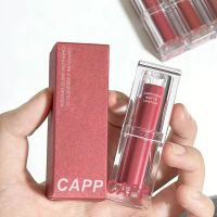 Cappuvini ลิปสติกโรแมนติกอบเชยอบเชยสีขาวพีชอูหลง ลิปสติกอะคริลิกใสเนื้อด้าน HZ-170