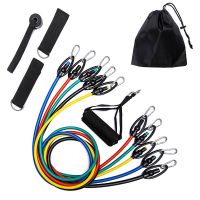 11/12pcs Yoga Band Tube Resistance Bands Set Door Anchor Fitness Elastic Rubber Training Workout Expander Pull Rope Gym Exercise Bands