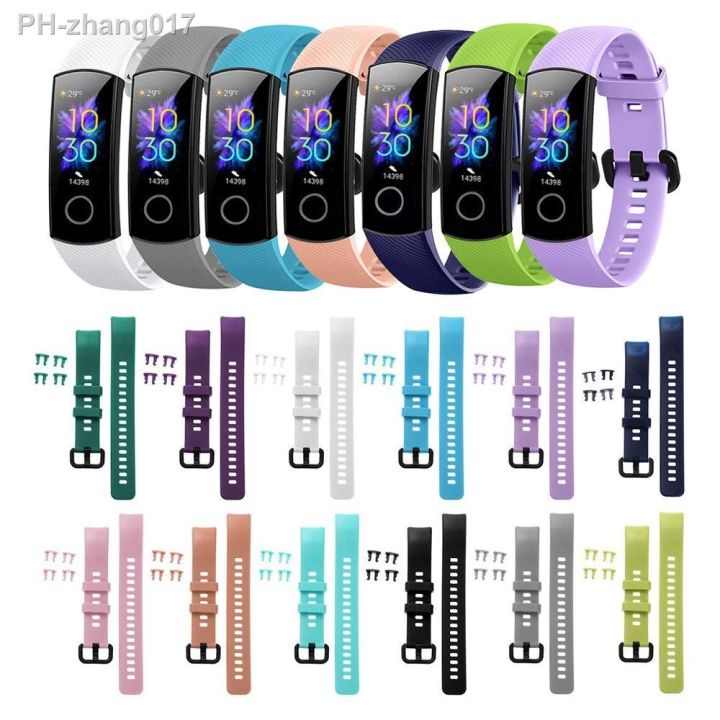 silicone-watch-strap-for-huawei-honor-band-5-4-replacement-sport-bracelet-wristbands-for-honor-band-4-5-smart-watchband-correas