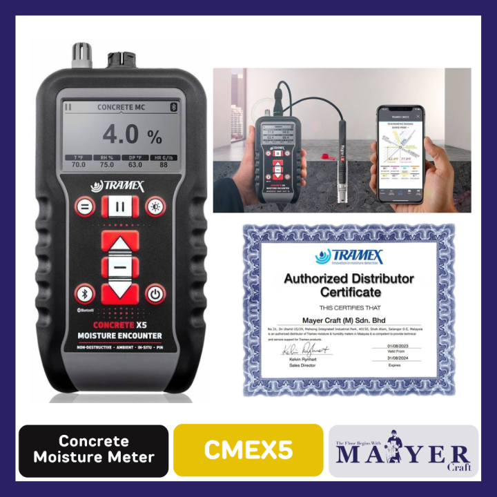 Tramex CMEX5 Concrete Moisture Encounter X5 With 1 Year FREE ...