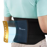 Bracepost Back Brace for Men Women Lower Back Pain Relief with Biomimetic Widened Aluminum Plate, Breathable and Adjustable Lumbar Support Belt for Herniated Disc, Sciatica, Regular (Waist: 35-46inch)