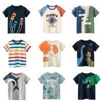 2-9 Years Children Short Sleeve T-shirts Korean Version Kids Clothing Boy Baby Cotton Tees Summer Cartoon Tops