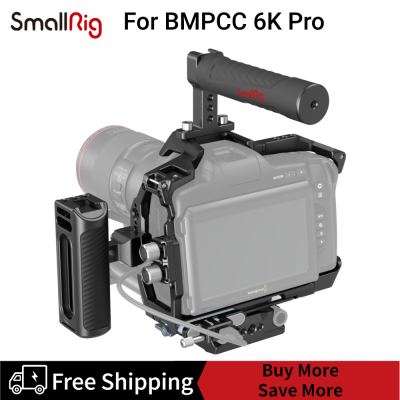 [Clearance Promotion]SmallRig Camera Cage Kit สำหรับ BMPCC 6K Pro/ 6K G2พร้อมกรงกล้องฐาน15มม. ที่จับด้านบนที่จับด้านข้างแคลมป์สาย HDMI SSD Mount สำหรับ BMPCC 6K Pro/ 6K G2 - 3584