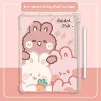 For iPad 2022 10.9 2021 2020 10.2 Pro 11 12.9 Mini 6 8.3 Inches Cute Rabbit Transparent Anti-fall Case For iPad Air 3 4 5 Shell