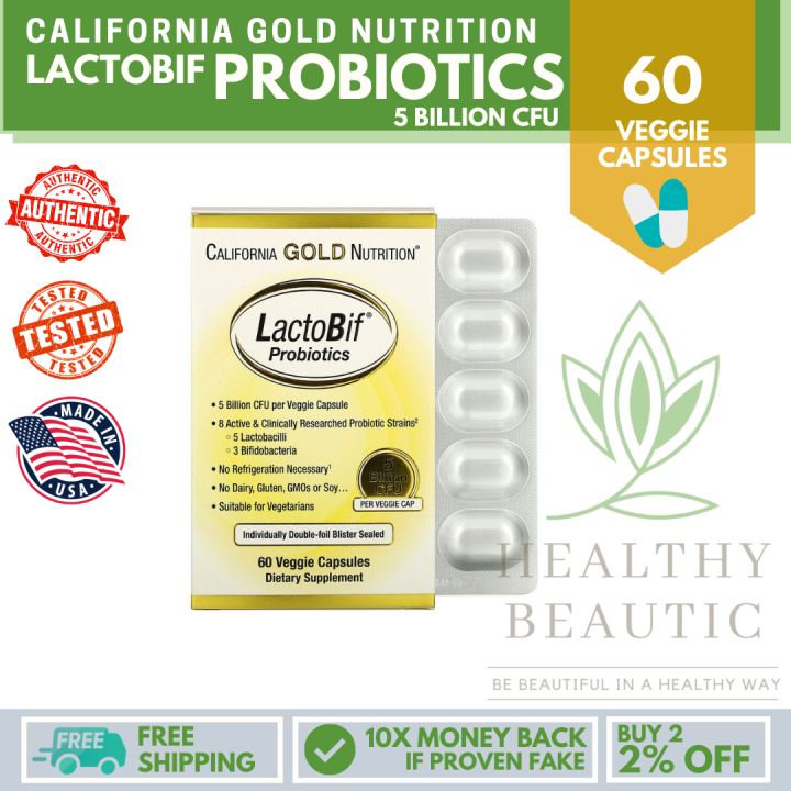 California Gold Nutrition, LactoBif Probiotics, 5 Billion CFU, 60 ...