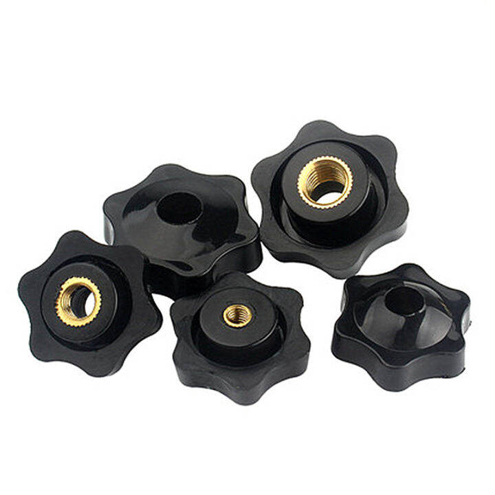 10-5-pcs-m5-m6-m8-m10-พลัมมือขันถั่วจับด้าย-star-mechanical-black-thumb-nuts-หนีบลูกบิดด้วยตนเอง-nuts-shop5798325