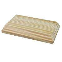 Peana rectangular wood. In solid pine wood turned edges. In crude you can paint. (Different sizes).