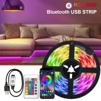 5050 Usb Rgb Led Strip 30เมตรบลูทูธควบคุม5โวลต์ไฟ Led สีขาว Led ผนังห้องที่มีความยืดหยุ่นริบบิ้นทีวีสก์ท็อปหน้าจอแสงไฟไดโอด *