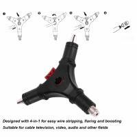 เครื่องดัด-ขยายท่อรัดสายอเนกประสงค์คีมปลอกสายภาษาอังกฤษสำหรับ RG59 RG6สายโคแอกเชียลสำหรับเสียงวิดีโอ